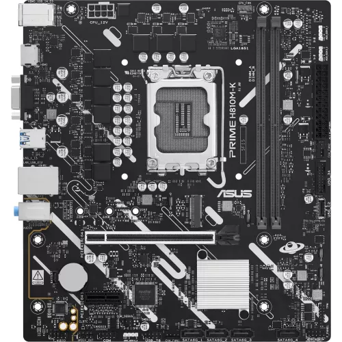 Материнская плата Asus PRIME H810M-K Soc-1851 Intel H810 2xDDR5 mATX AC`97 8ch(7.1) GbLAN RAID+VGA+HDMI