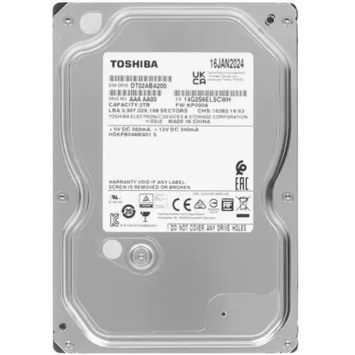 Жесткий диск Toshiba SATA-III 2TB DT02ABA200 Desktop (5400rpm) 128Mb 3.5"