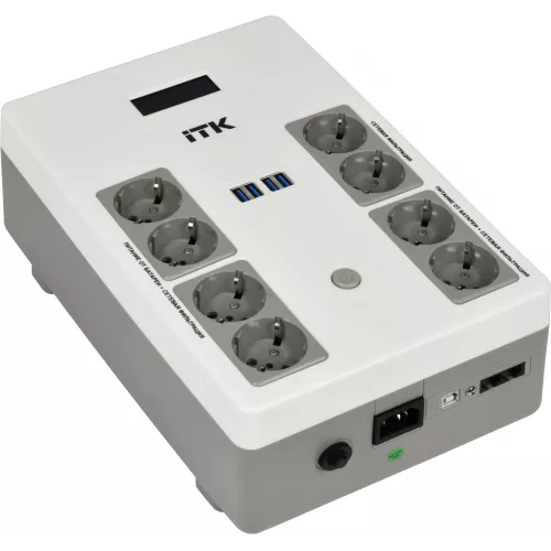 Источник бесперебойного питания ITK Electra EST8-1000VA-1-001 600Вт 1000ВА черный