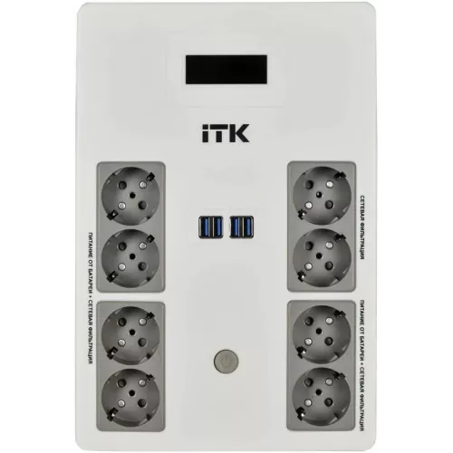 Источник бесперебойного питания ITK Electra EST8-1000VA-1-001 600Вт 1000ВА черный