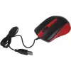 Мышь Оклик 225M черный/красный оптическая 1200dpi USB для ноутбука 3but (288237)