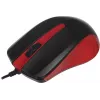 Мышь Оклик 225M черный/красный оптическая 1200dpi USB для ноутбука 3but (288237)