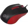 Мышь Оклик 225M черный/красный оптическая 1200dpi USB для ноутбука 3but (288237)
