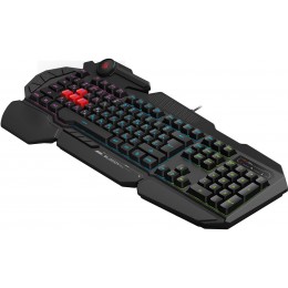 Клавиатура A4Tech B314 черный USB Multimedia for gamer LED (подставка для запястий) кабель 1.8м