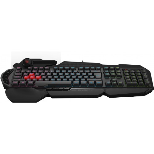 Клавиатура A4Tech B314 черный USB Multimedia for gamer LED (подставка для запястий) кабель 1.8м