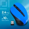 Мышь Оклик 545MW черный/синий оптическая 1600dpi беспров. USB для ноутбука 4but (368630)