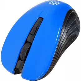 Мышь Оклик 545MW черный/синий оптическая 1600dpi беспров. USB для ноутбука 4but (368630)