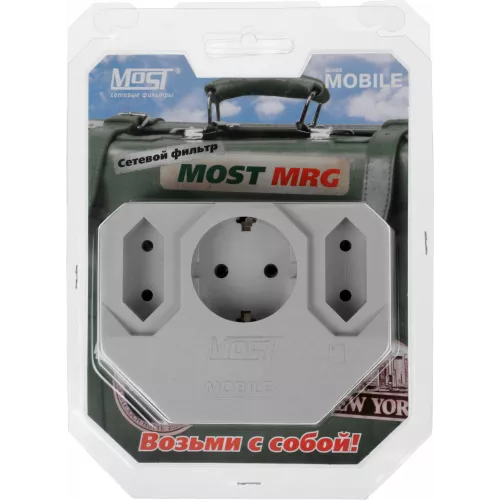 Сетевой фильтр Most MRG (3 розетки) белый (коробка)