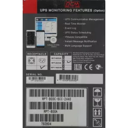Источник бесперебойного питания Powercom Raptor RPT-800A 480Вт 800ВА черный