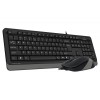 Клавиатура + мышь A4Tech Fstyler F1010 клав:черный/серый мышь:черный/серый USB Multimedia (F1010 GREY)