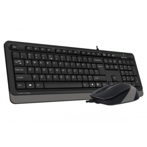 Клавиатура + мышь A4Tech Fstyler F1010 клав:черный/серый мышь:черный/серый USB Multimedia (F1010 GREY)