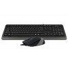 Клавиатура + мышь A4Tech Fstyler F1010 клав:черный/серый мышь:черный/серый USB Multimedia (F1010 GREY)