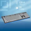 Клавиатура Оклик 480M черный/серый USB slim Multimedia (1067199) кабель 1.5м