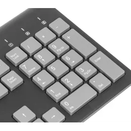Клавиатура Оклик 480M черный/серый USB slim Multimedia (1067199) кабель 1.5м
