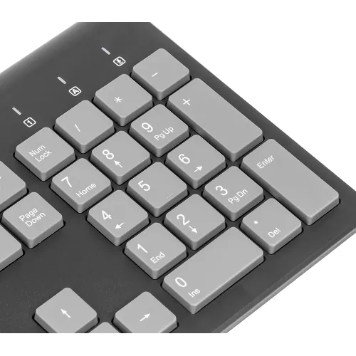 Клавиатура Оклик 480M черный/серый USB slim Multimedia (1067199) кабель 1.5м