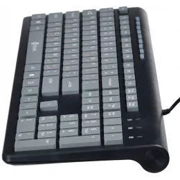 Клавиатура Оклик 480M черный/серый USB slim Multimedia (1067199) кабель 1.5м