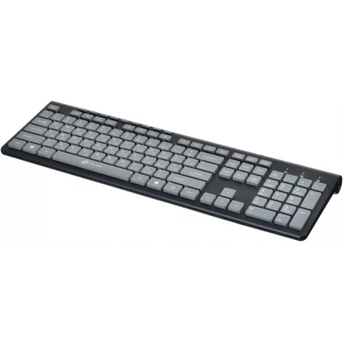 Клавиатура Оклик 480M черный/серый USB slim Multimedia (1067199) кабель 1.5м