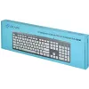 Клавиатура Оклик 480M черный/серый USB slim Multimedia (1067199) кабель 1.5м