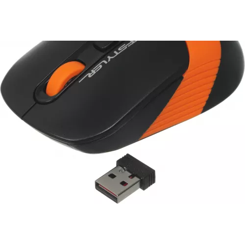 Мышь A4Tech Fstyler FG10 черный/оранжевый оптическая 2000dpi беспров. USB 4but (FG10 ORANGE)