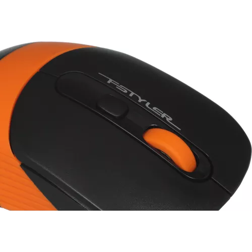 Мышь A4Tech Fstyler FG10 черный/оранжевый оптическая 2000dpi беспров. USB 4but (FG10 ORANGE)