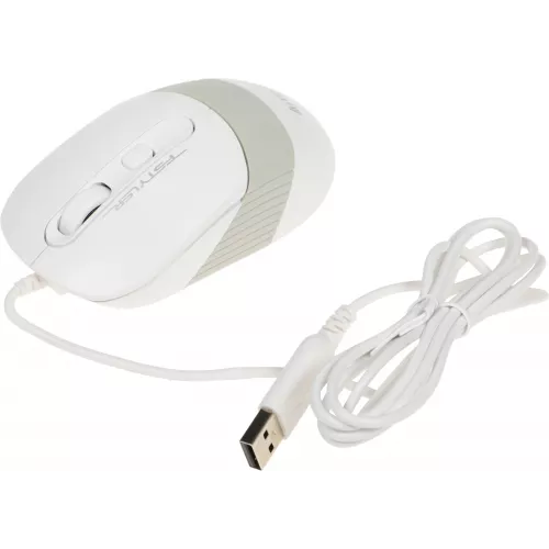 Мышь A4Tech Fstyler FM10 белый/серый оптическая 1600dpi USB 4but (FM10 WHITE)