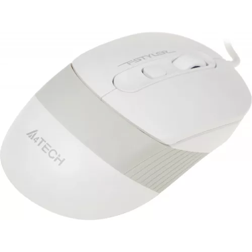 Мышь A4Tech Fstyler FM10 белый/серый оптическая 1600dpi USB 4but (FM10 WHITE)