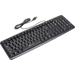 Клавиатура Оклик 180V2 черный USB (1185956) кабель 2м