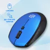 Мышь Оклик 488MW черный/синий оптическая 1600dpi беспров. USB для ноутбука 4but (1196569)