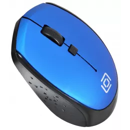 Мышь Оклик 488MW черный/синий оптическая 1600dpi беспров. USB для ноутбука 4but (1196569)