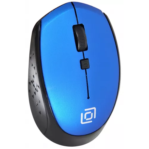 Мышь Оклик 488MW черный/синий оптическая 1600dpi беспров. USB для ноутбука 4but (1196569)