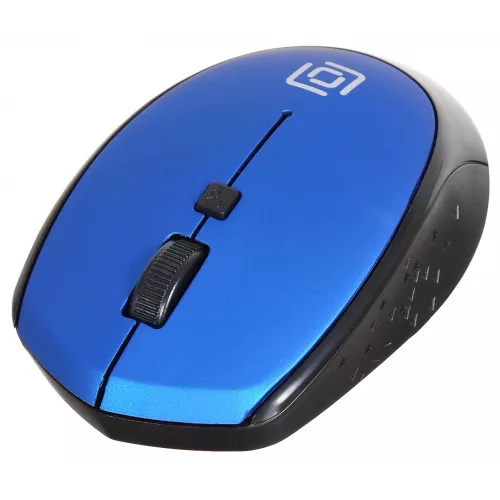 Мышь Оклик 488MW черный/синий оптическая 1600dpi беспров. USB для ноутбука 4but (1196569)