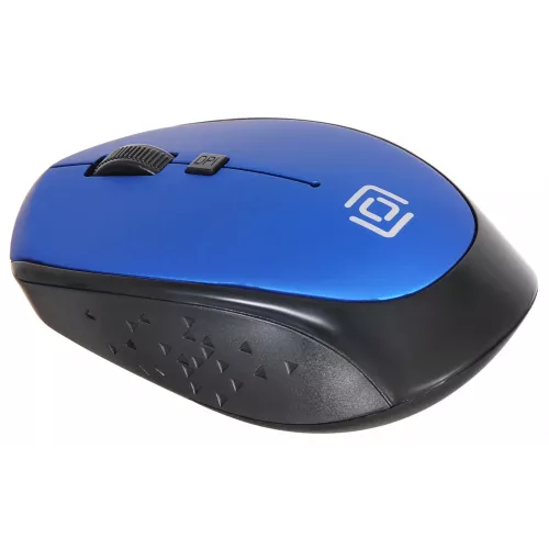 Мышь Оклик 488MW черный/синий оптическая 1600dpi беспров. USB для ноутбука 4but (1196569)
