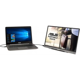 Монитор Asus 15.6" ZenScreen MB16ACE темно-серый IPS LED 16:9 матовая 220cd 178гр/178гр 1920x1080 60Hz FHD USB 0.8кг