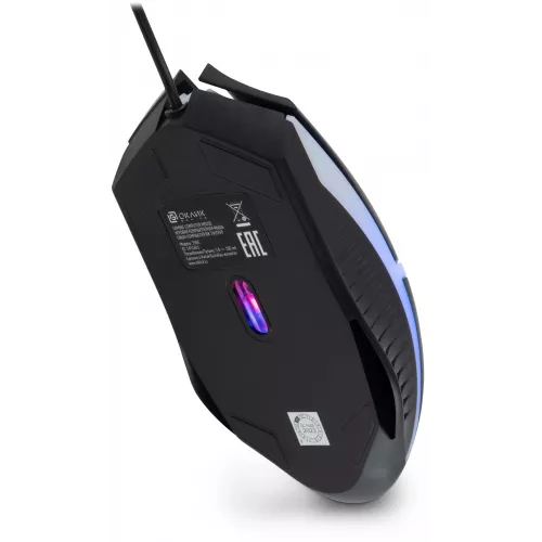 Мышь Оклик 398G черный оптическая 2400dpi USB для ноутбука 4but (1431665)