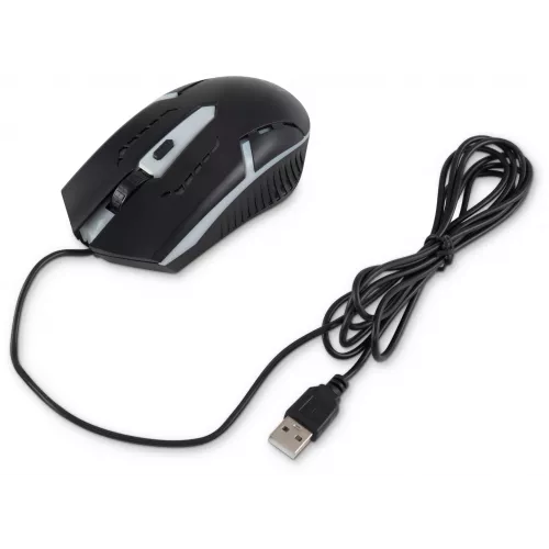 Мышь Оклик 398G черный оптическая 2400dpi USB для ноутбука 4but (1431665)