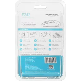Мышь A4Tech Fstyler FG12 белый оптическая 1200dpi беспров. USB 3but (FG12 WHITE)