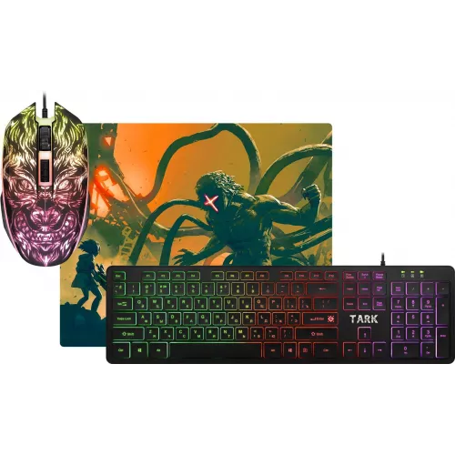 Клавиатура + мышь Defender Tark C-779 клав:черный мышь:черный USB LED (52779)