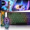 Клавиатура + мышь Defender Tark C-779 клав:черный мышь:черный USB LED (52779)
