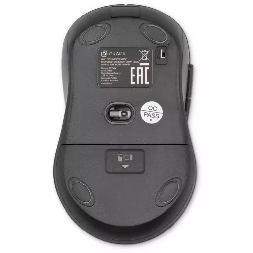 Мышь Оклик 677MW черный оптическая 1600dpi беспров. USB 6but (1520859)