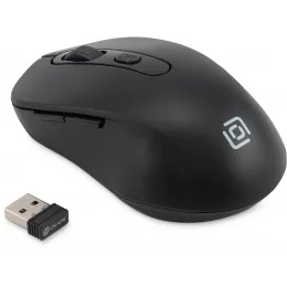 Мышь Оклик 677MW черный оптическая 1600dpi беспров. USB 6but (1520859)
