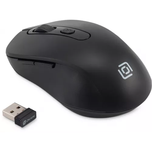Мышь Оклик 677MW черный оптическая 1600dpi беспров. USB 6but (1520859)