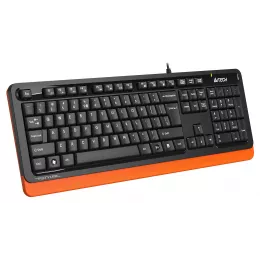 Клавиатура A4Tech FKS10 черный/оранжевый USB (подставка для запястий) (FKS10 ORANGE) кабель 1.5м