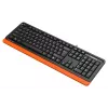 Клавиатура A4Tech FKS10 черный/оранжевый USB (подставка для запястий) (FKS10 ORANGE) кабель 1.5м