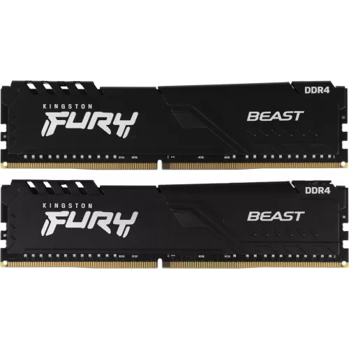 Память DDR4 2x32Gb 3600MHz Kingston KF436C18BBK2/64 Fury Beast Black RTL Gaming PC4-28800 CL18 DIMM 288-pin 1.35В dual rank с радиатором Ret