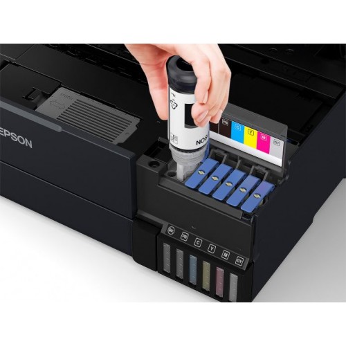 МФУ струйный Epson L8180 (C11CJ21403/402/504/502) A3 Duplex Net WiFi черный