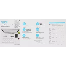 Клавиатура A4Tech FBK11 белый/серый USB беспроводная BT/Radio slim (FBK11 WHITE)
