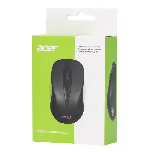 Мышь Acer OMR131 черный оптическая 1000dpi беспров. USB для ноутбука 3but (ZL.MCEEE.01E)