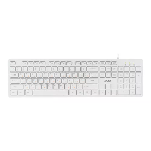 Клавиатура Acer OKW123 белый USB Multimedia (ZL.KBDEE.00D) кабель 1.5м