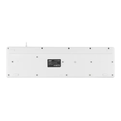 Клавиатура Acer OKW123 белый USB Multimedia (ZL.KBDEE.00D) кабель 1.5м