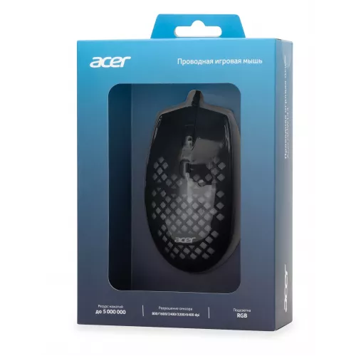 Мышь Acer OMW134 черный оптическая 6400dpi USB 6but (ZL.MCEEE.018)